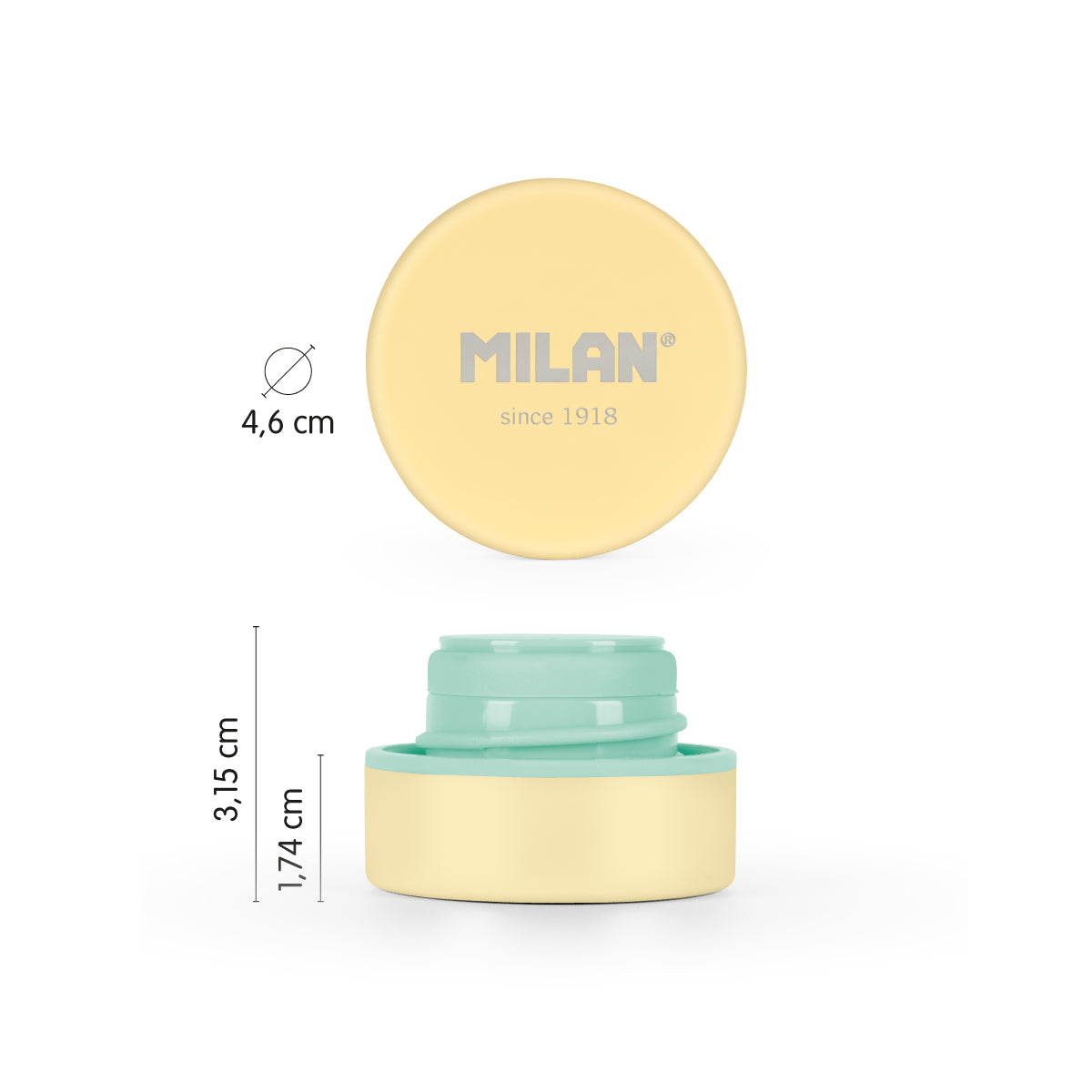 Tapón para botella isotérmica MILAN Silver, amarillo