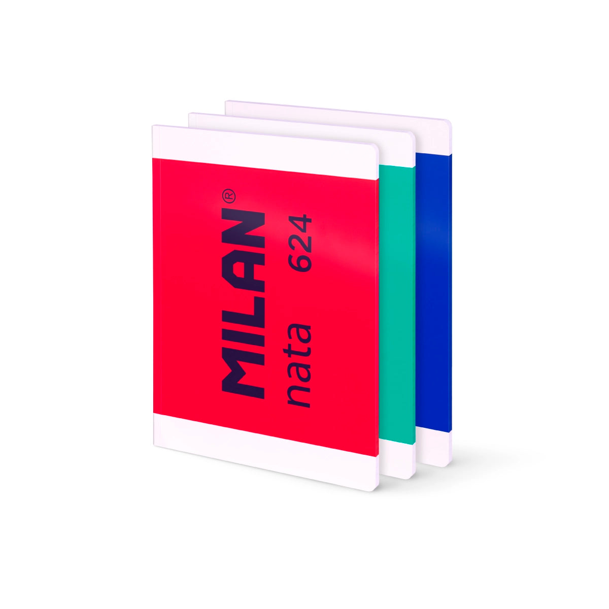 Pack 3 libretas A4 encoladas, 48 hojas blancas de 95 gr/m², colección MILAN nata® 624 since 1918
