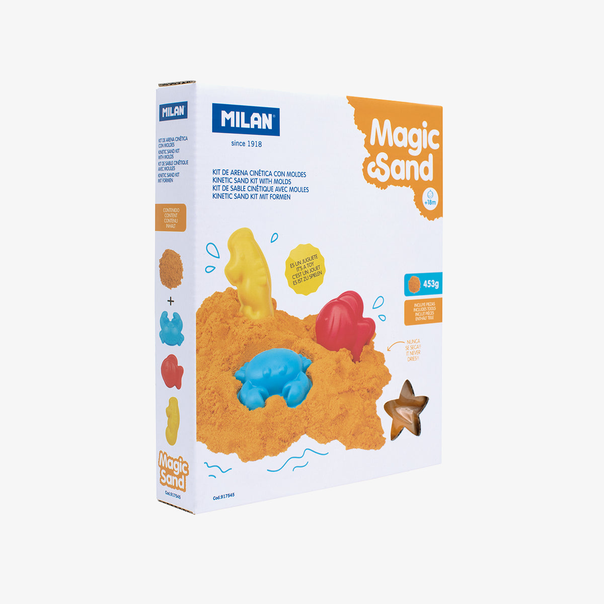 Kit de arena cinética 'magic sand' con moldes