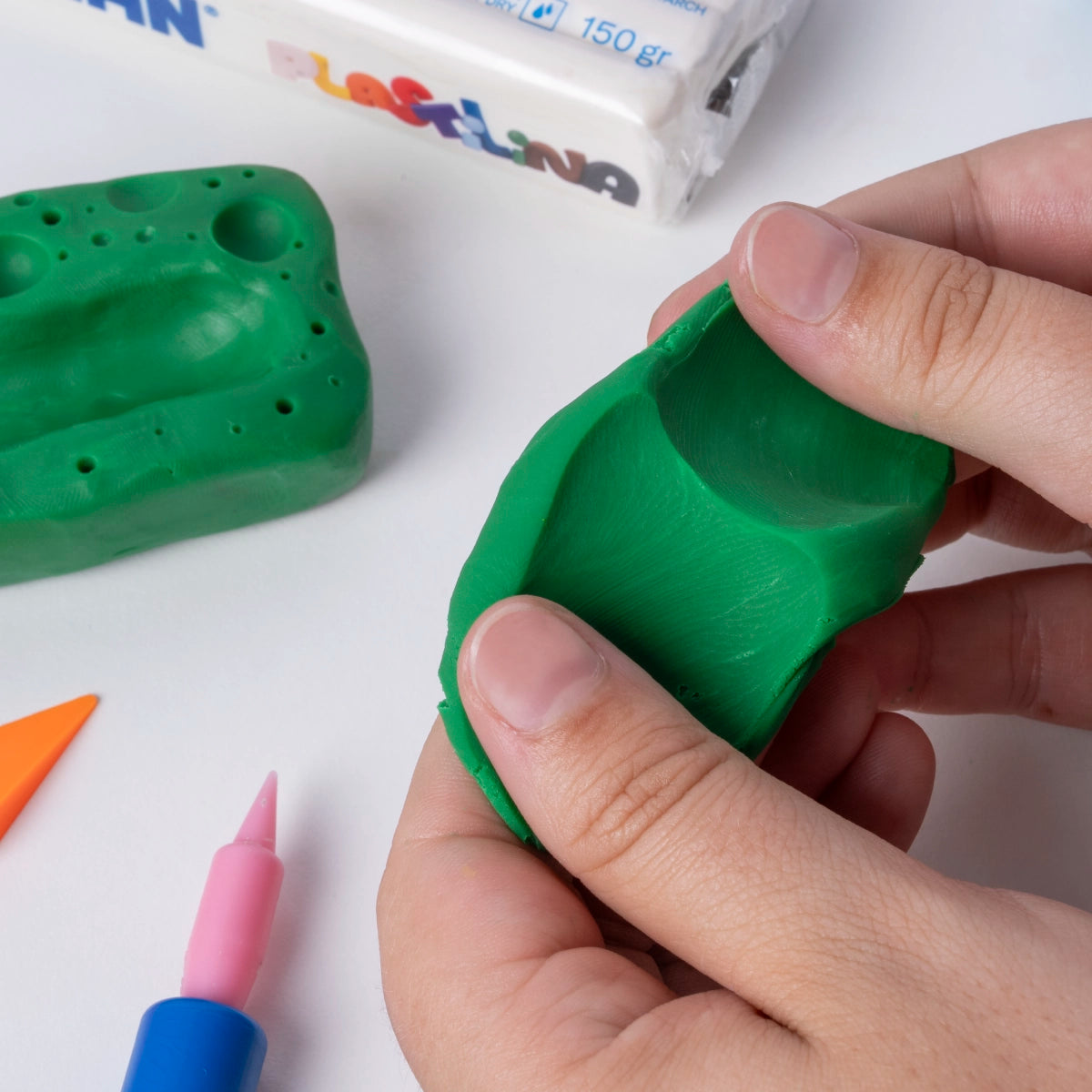 Barra 150 g plastilina color verde