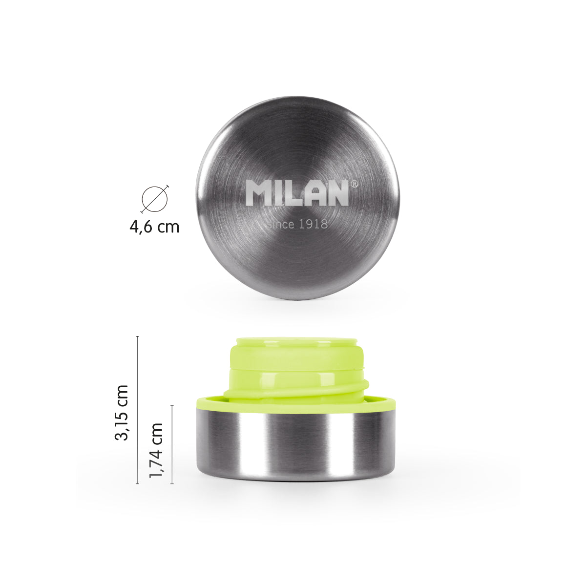 Tapón para botella isotérmica MILAN Acid, amarillo