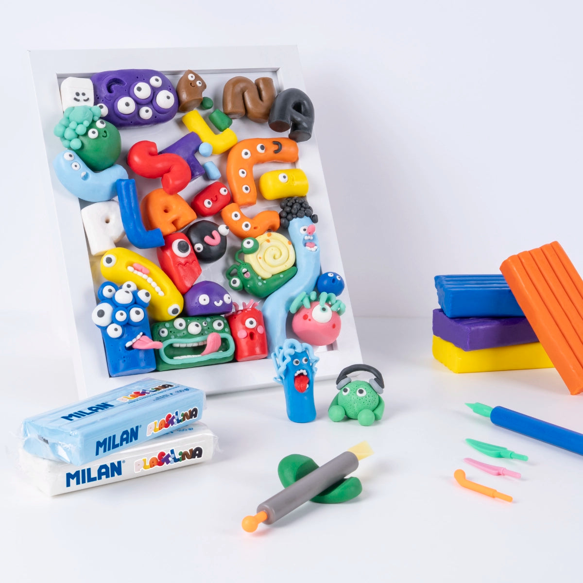 Barra 150 g plastilina color naranja