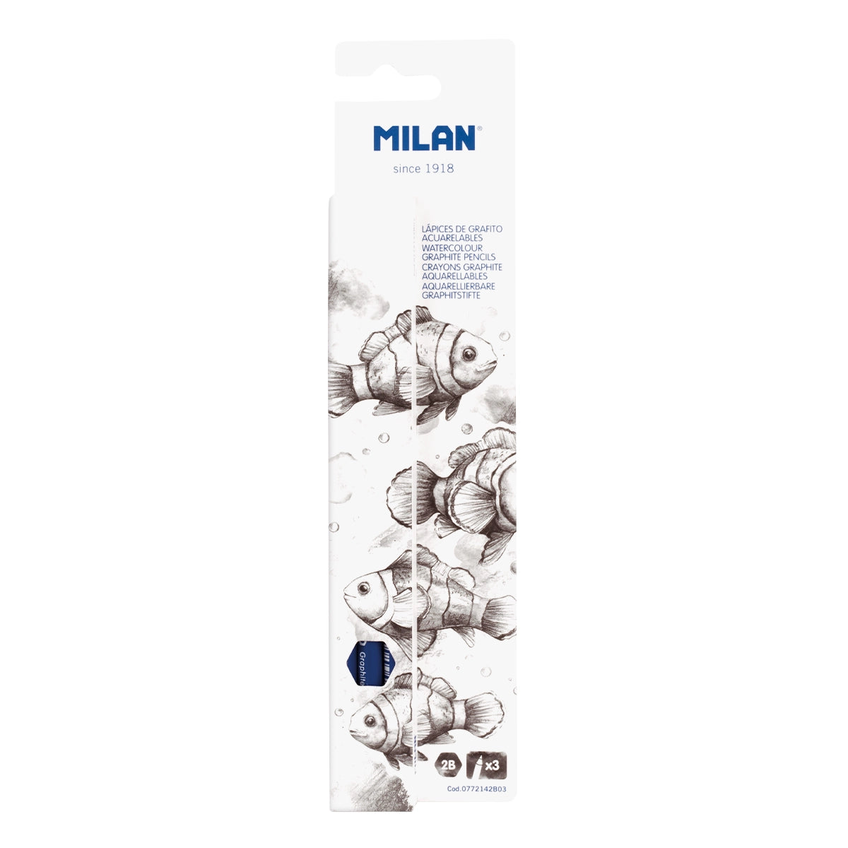 3 llapis de grafit aquarel·lables (dureza 2B)