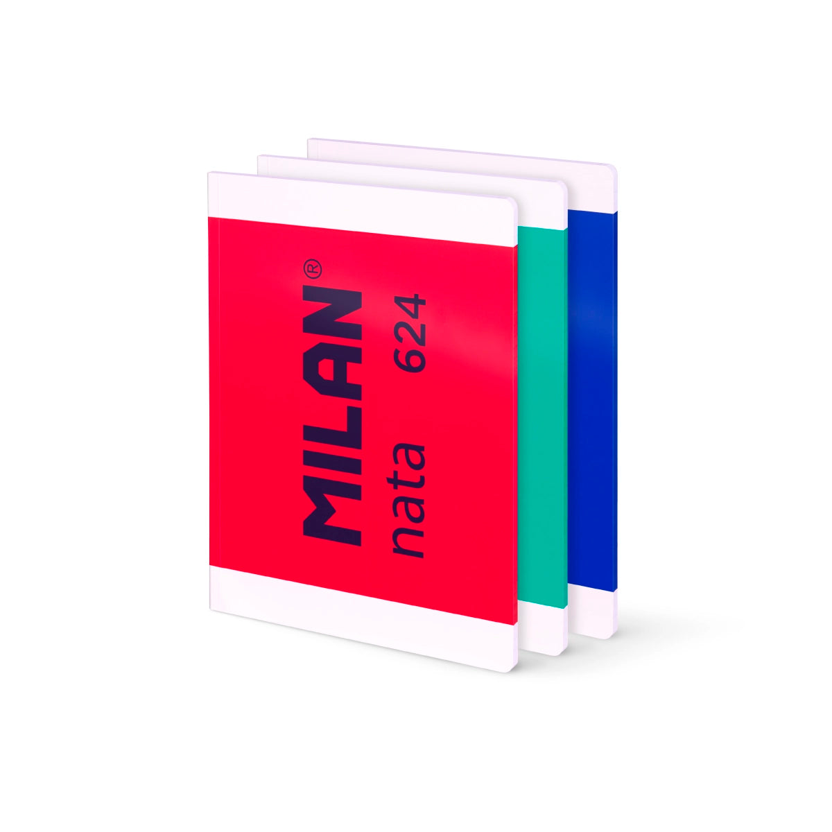 Pack 3 libretas A4 encoladas, papel cuadriculado, 48 hojas de 95 gr/m²,colección MILAN nata® 624 since 1918