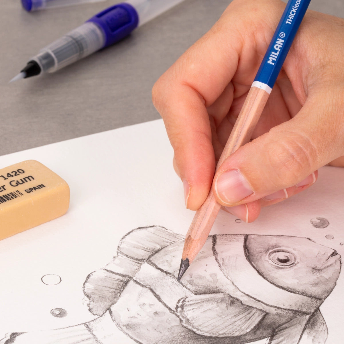 3 llapis de grafit aquarel·lables (dureza 2B)
